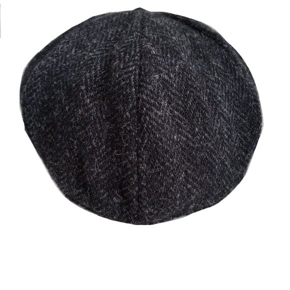 PEAKY BLINDERS Hartside Harris Tweed® Arran 8pc Cap HS15 BLACK - PICK SIZE - Picture 7 of 12